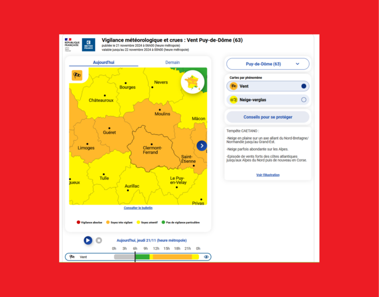 Alerte Météo : Terrains de sport et parcs fermés ce jeudi 21 novembre à partir de 12h