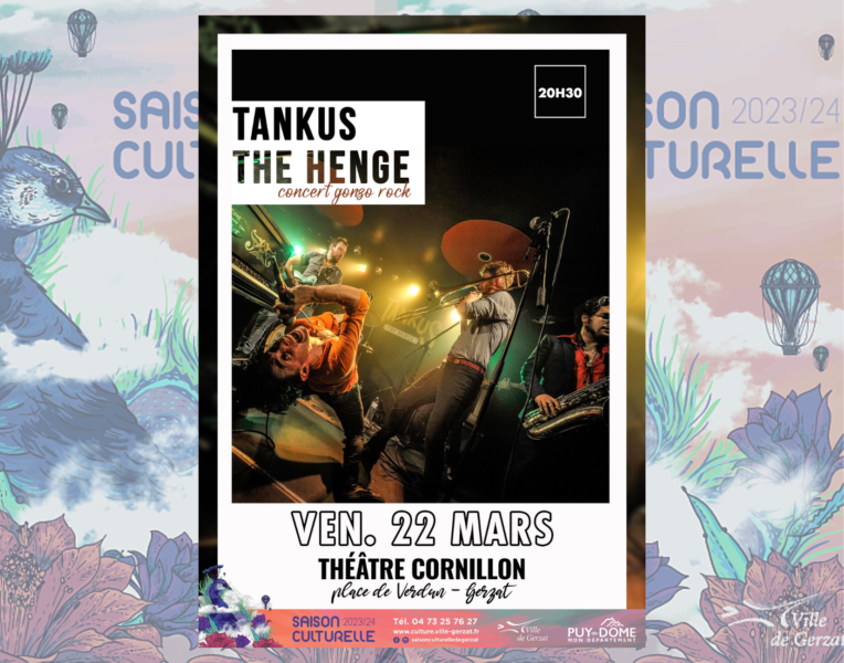 Tankus the Henge en concert – Rock Jazz Funk – Vendredi 22 mars à 20h30 – Théâtre Cornillon