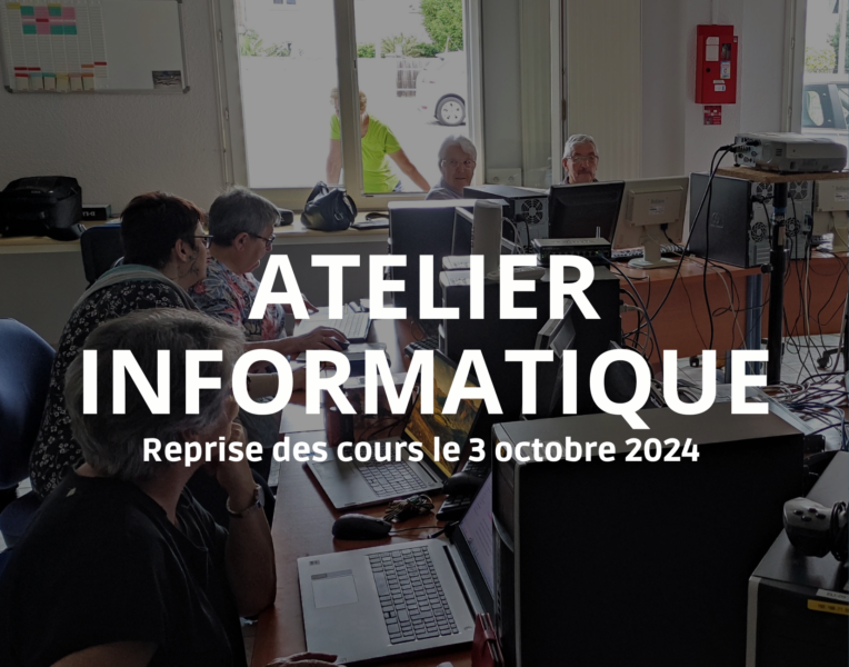 Cours d’initiation et de pratique en informatique – Reprise le 3 octobre