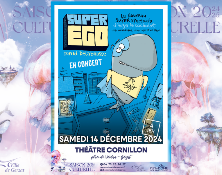 Super Ego – Concert pop familial – Samedi 14 décembre 15h – Théâtre Cornillon