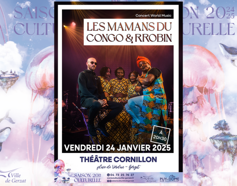 Les Mamans du Congo & Rrobin – World Music – Vendredi 25 janvier à 20h30 – Théâtre Cornillon