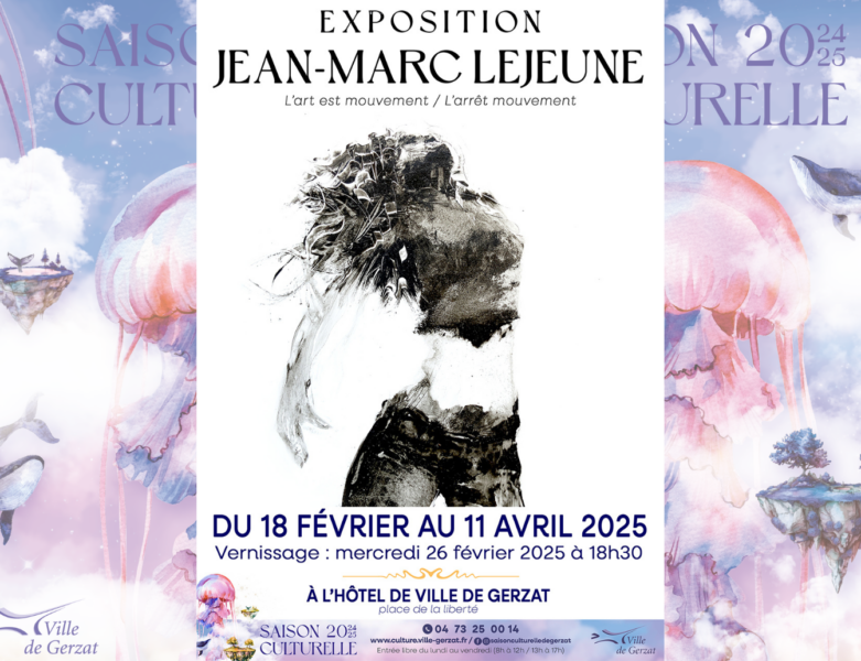 Exposition “Côté Mairie” – “L’art est / l’arrêt mouvement” par Jean-Michel Le Jeune – Du 18 février au 11 avril 2025 – Hall de l’Hôtel de Ville – Vernissage le mercredi 26 février à 18h30